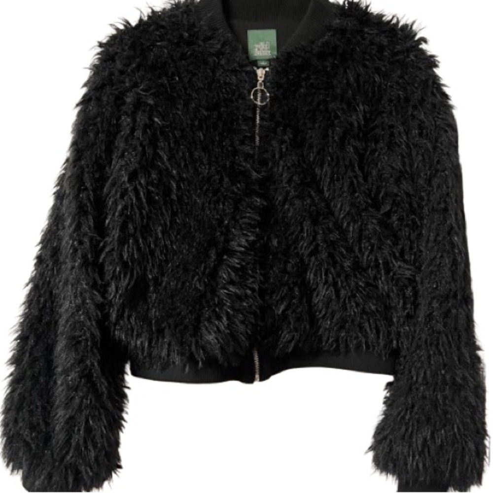 Target wild fable crop fur jacket